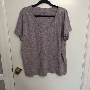 Ava and Vic purple heathered T-shirt